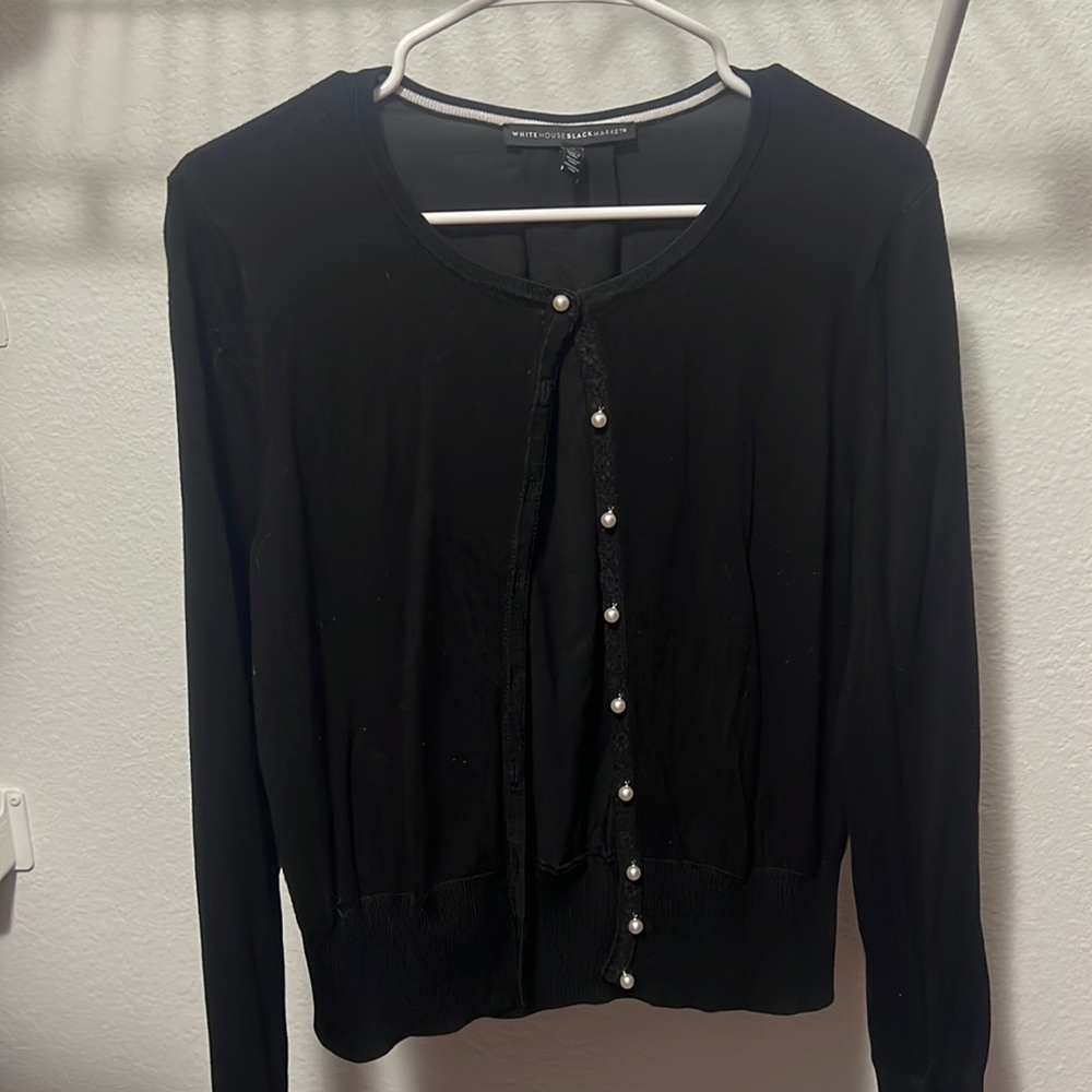 White House Black Market Black Cardigan